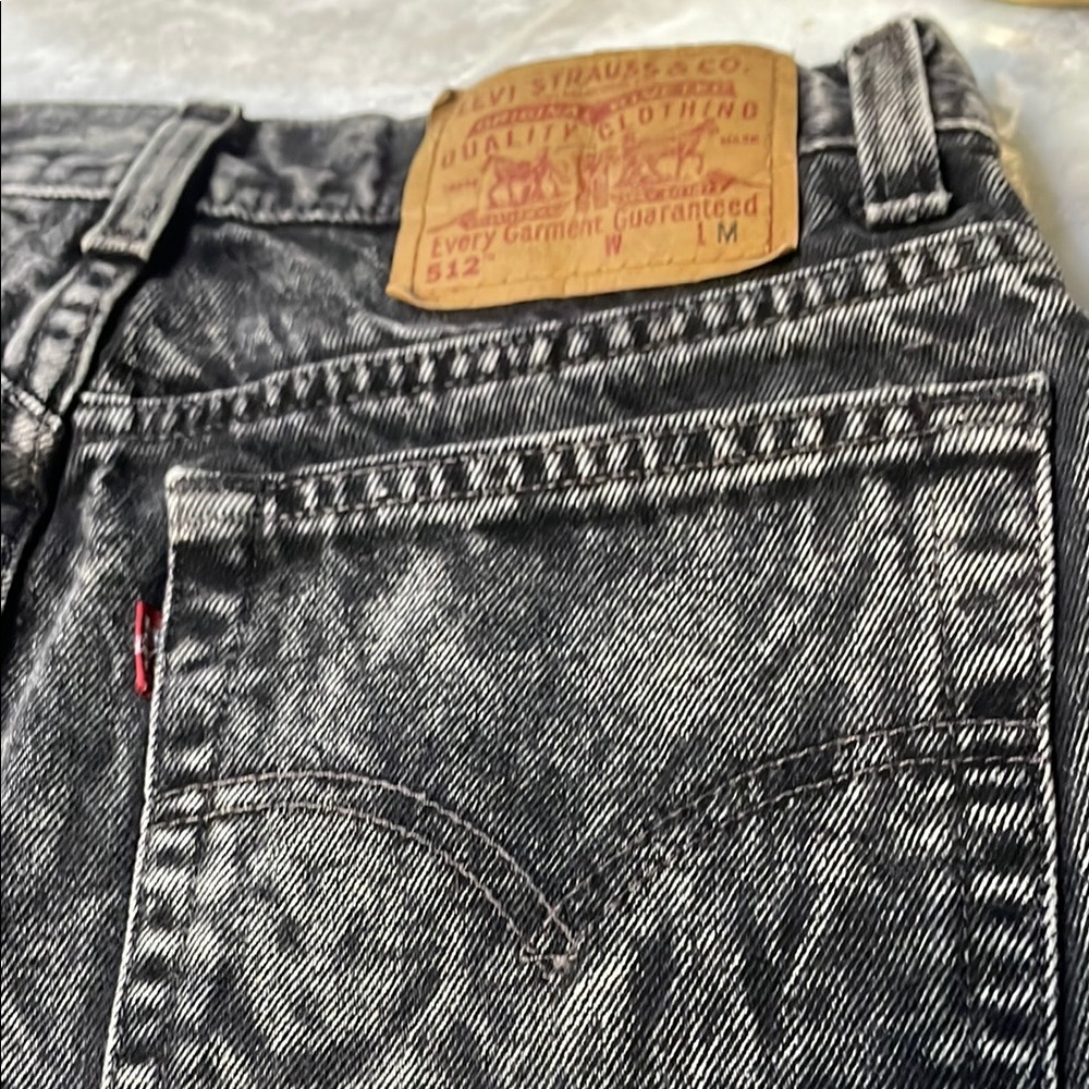 Levi's Black Slim Straight Jean Shorts with Iconic Design